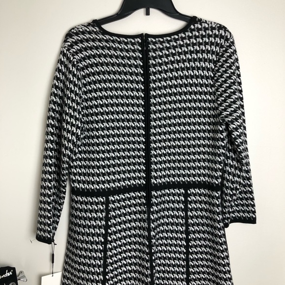 Calvin Klein Houndstooth Dress NWT Sz L - Picture 5 of 5